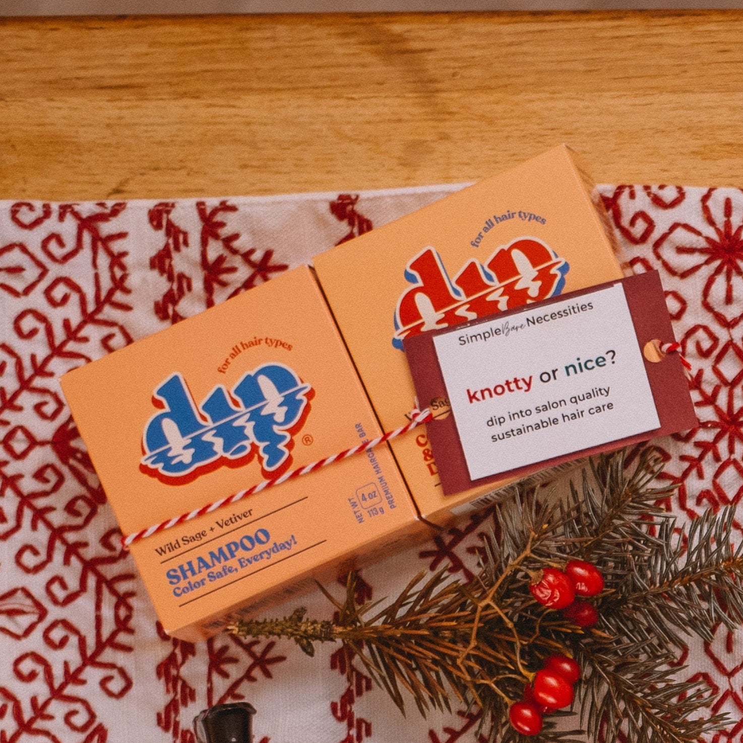 Double Dip Shampoo & Conditioner Bar Full Size Set Simple Bare